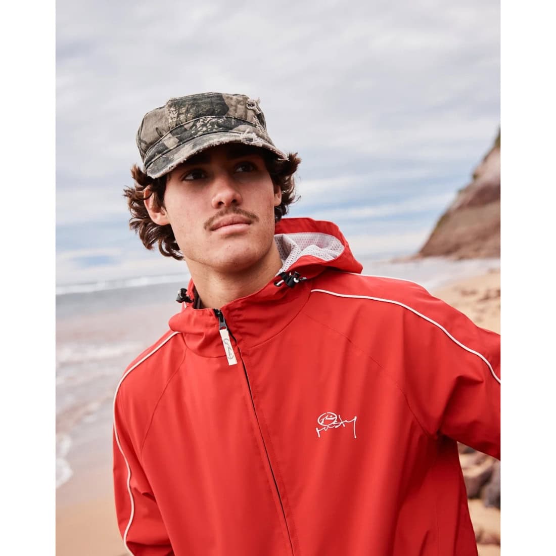 Rusty Scyther Jacket - Vintage Red - Mens Windbreaker/Rain Jacket by Rusty