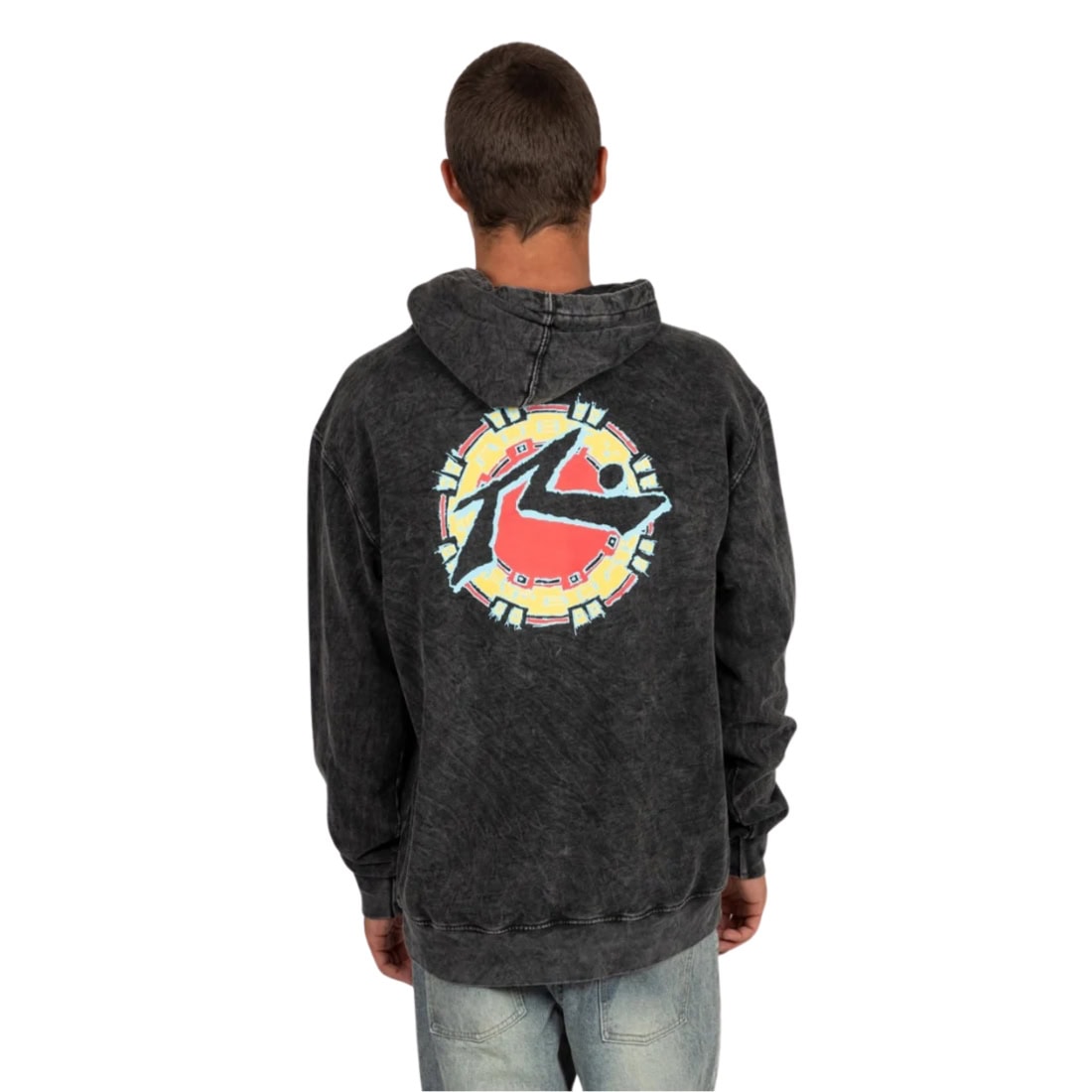 Rusty Stamped Hoodie - Black Acid - Mens Pullover Hoodie by Rusty