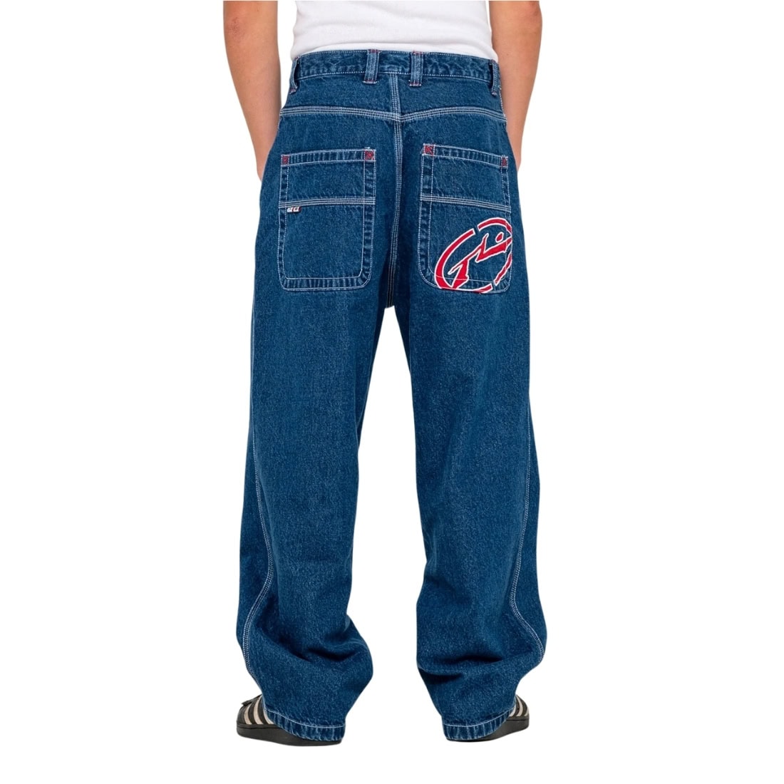 Rusty Turbo Baggy Jean - Deep Sea Blue - Mens Relaxed/Loose Denim Jeans by Rusty