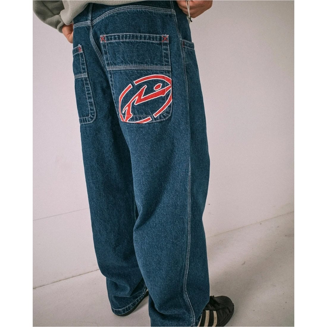 Rusty Turbo Baggy Jean - Deep Sea Blue - Mens Relaxed/Loose Denim Jeans by Rusty