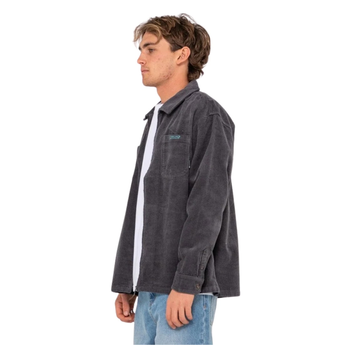 Rusty V8 Coup Cord Jacket - Coal - Mens Casual Jacket by Rusty