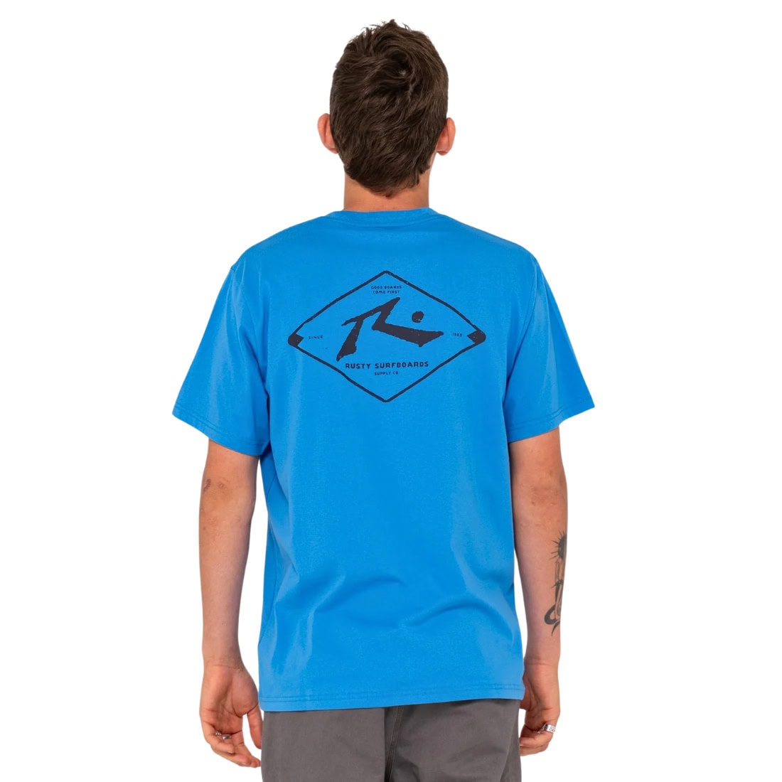 Rusty Wull Wolume T-Shirt - Blue Regatta - Mens Surf Brand T-Shirt by Rusty