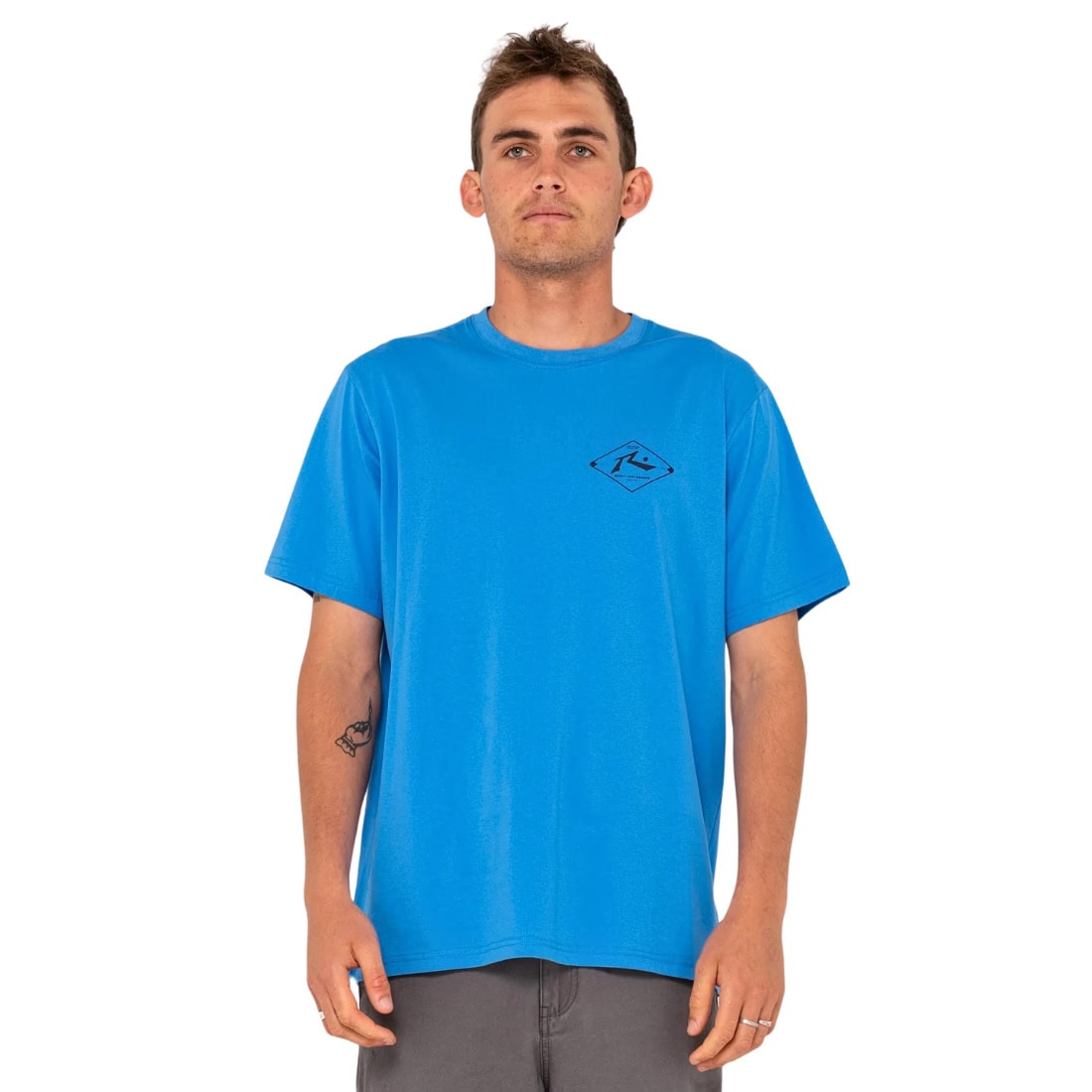 Rusty Wull Wolume T-Shirt - Blue Regatta - Mens Surf Brand T-Shirt by Rusty