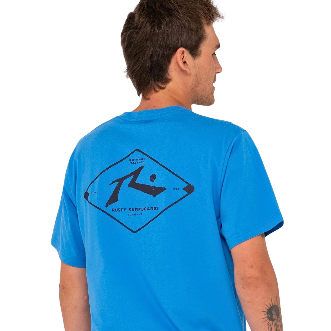 Rusty Wull Wolume T-Shirt - Blue Regatta - Mens Surf Brand T-Shirt by Rusty