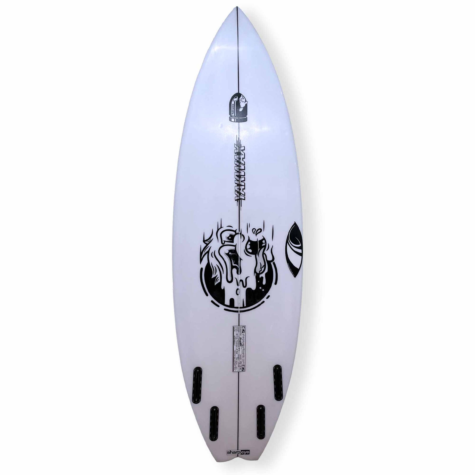 Sharpeye 5'8 Inferno Ft Quad Second Hand Shortboard 25.5 - White - Second Hand Shortboard by Sharpeye 5ft 8