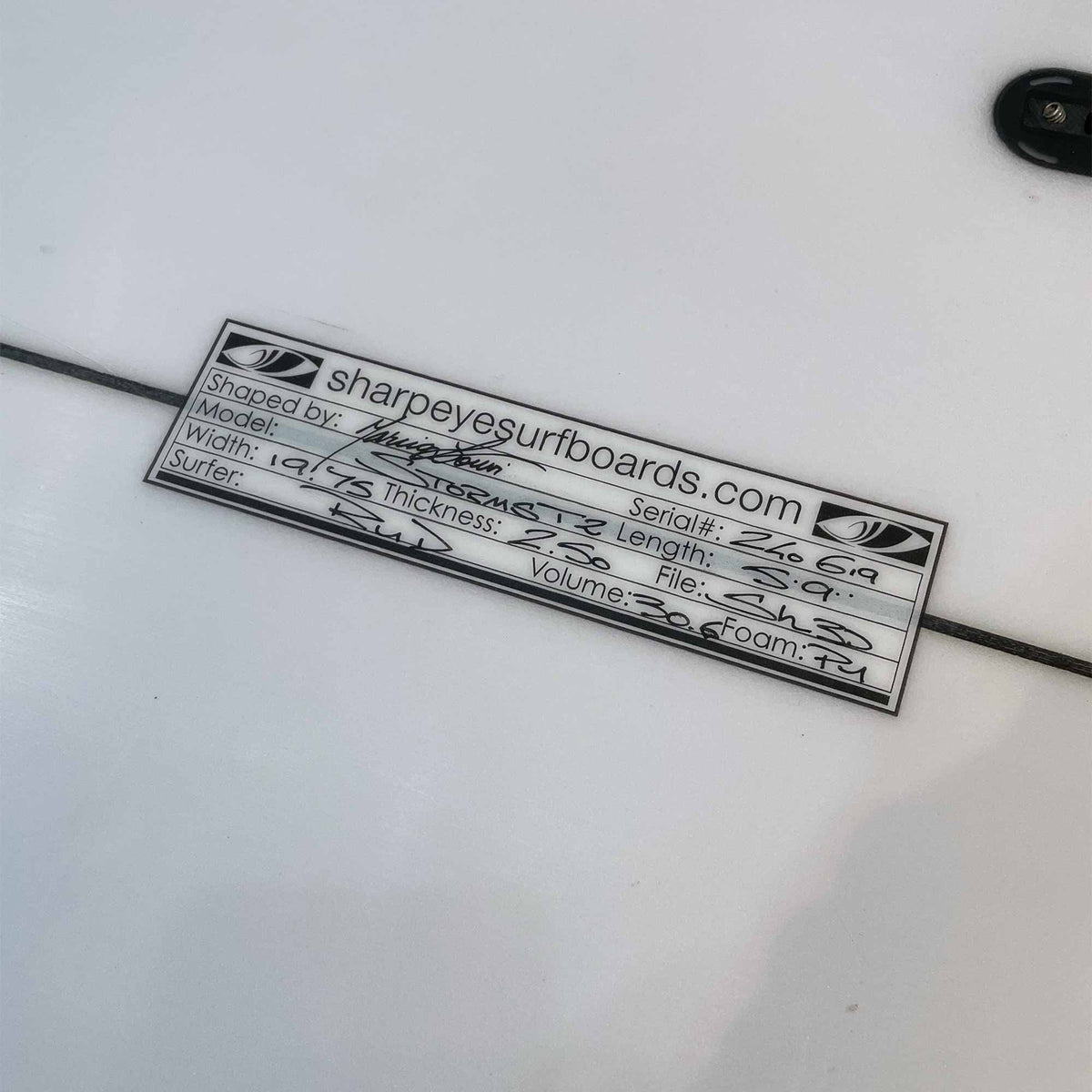 Sharpeye 5'9 Twin Turbo Second Hand Shortboard 30.6L - White - Second Hand Shortboard by Sharpeye 5'9