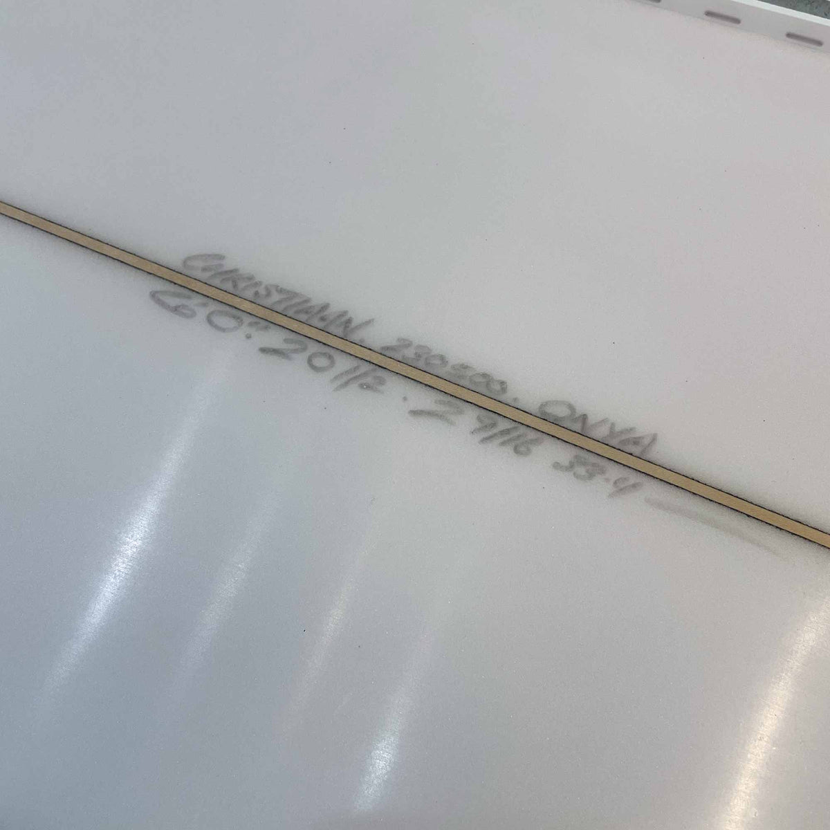 Bradley 6'0 Onya Second Hand Shortboard 33.4L - White - Second Hand Shortboard by Bradley 6ft 0