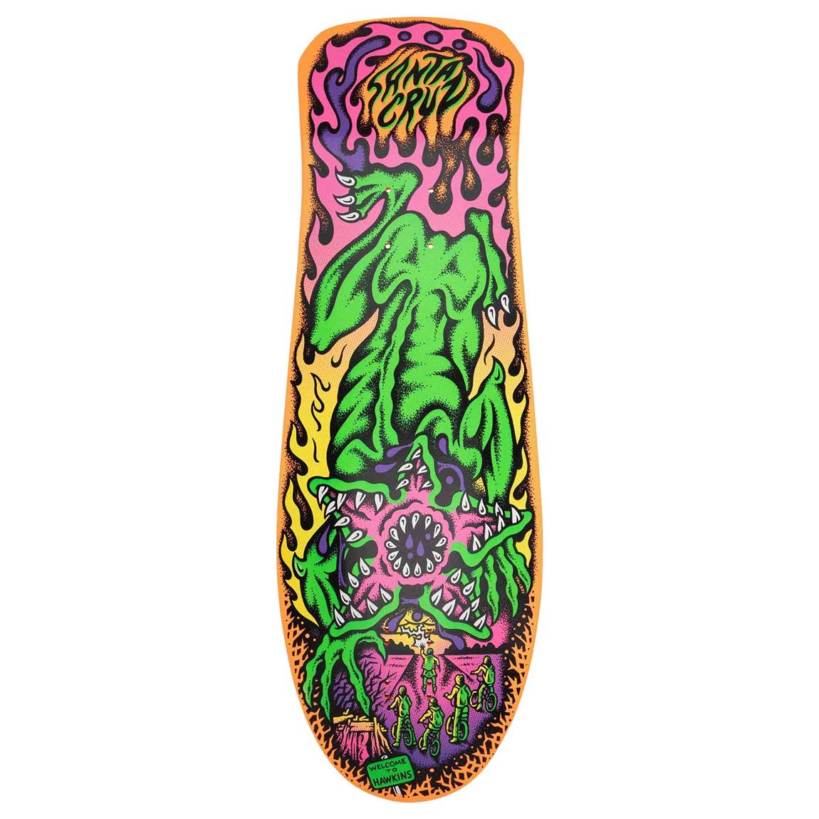 Santa Cruz 10.3" X Stranger Things Salba Demogorgon Deck - Orange - Skateboard Deck by Santa Cruz 10.3 inch