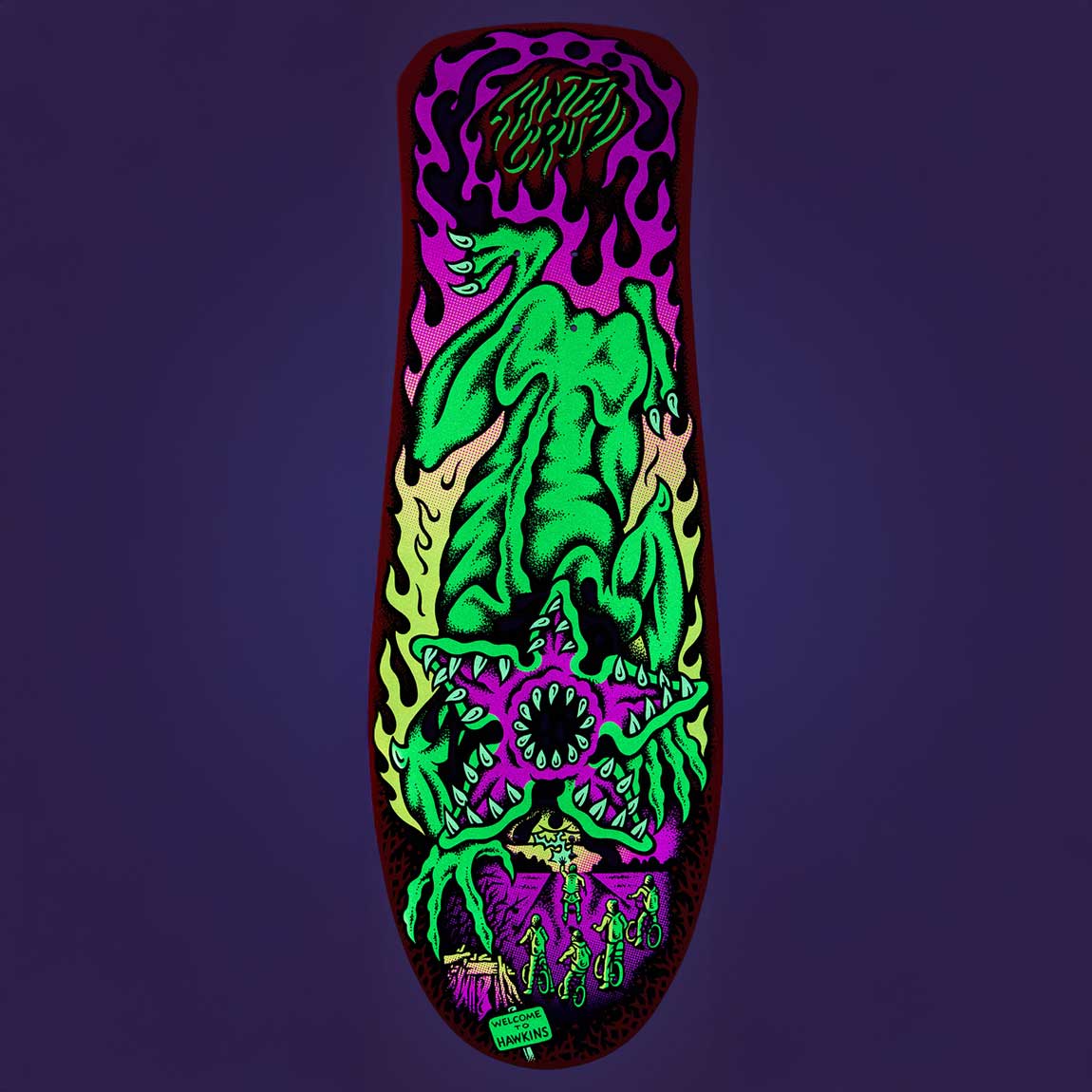 Santa Cruz 10.3" X Stranger Things Salba Demogorgon Deck - Orange - Skateboard Deck by Santa Cruz 10.3 inch