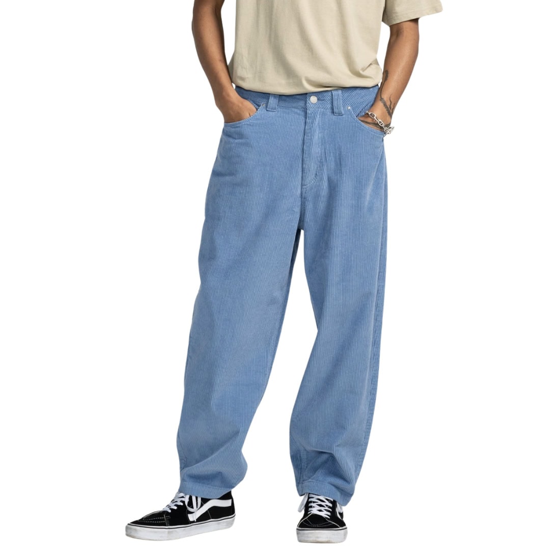 Santa Cruz Big Pants - Crystal Blue Cord - Mens Corduroy Pants/Trousers by Santa Cruz