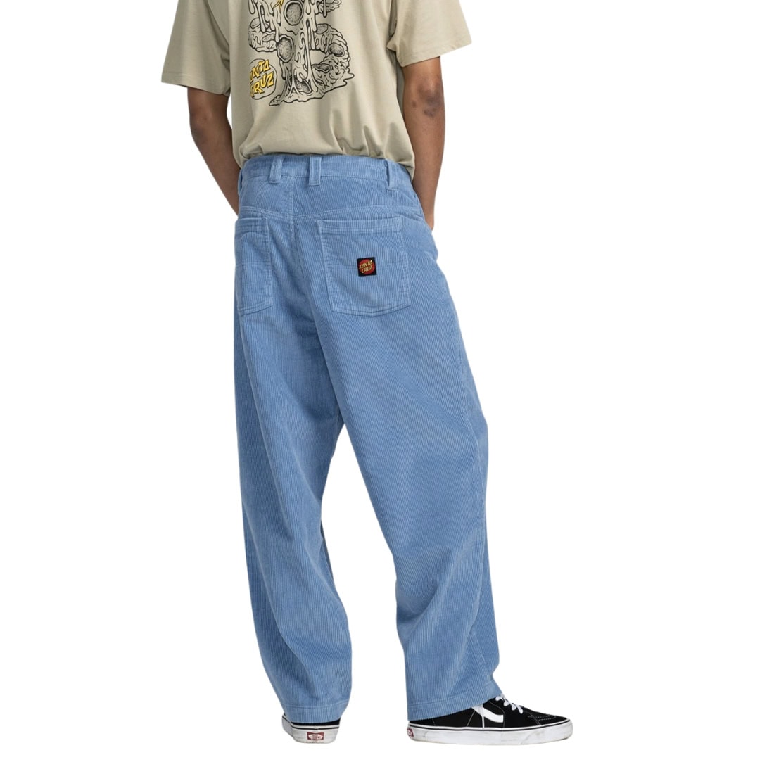 Santa Cruz Big Pants - Crystal Blue Cord - Mens Corduroy Pants/Trousers by Santa Cruz