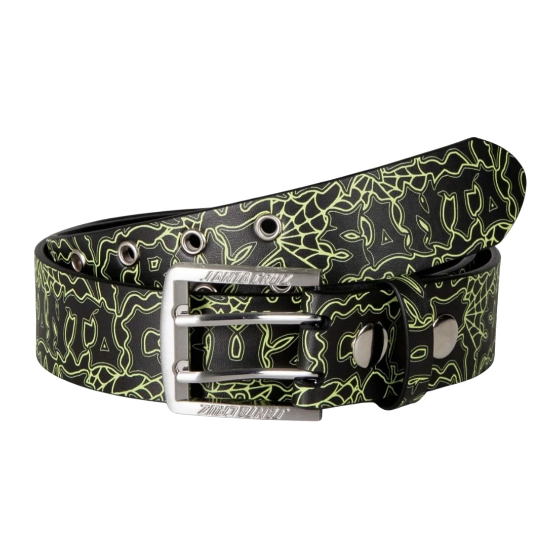 Santa Cruz Duo Belt - Green Web - Mens Casual Belt by Santa Cruz One Size