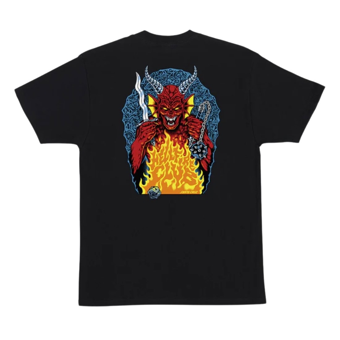 Santa Cruz x Stranger Things Hellfire Pit T-Shirt - Black - Mens Graphic T-Shirt by Santa Cruz
