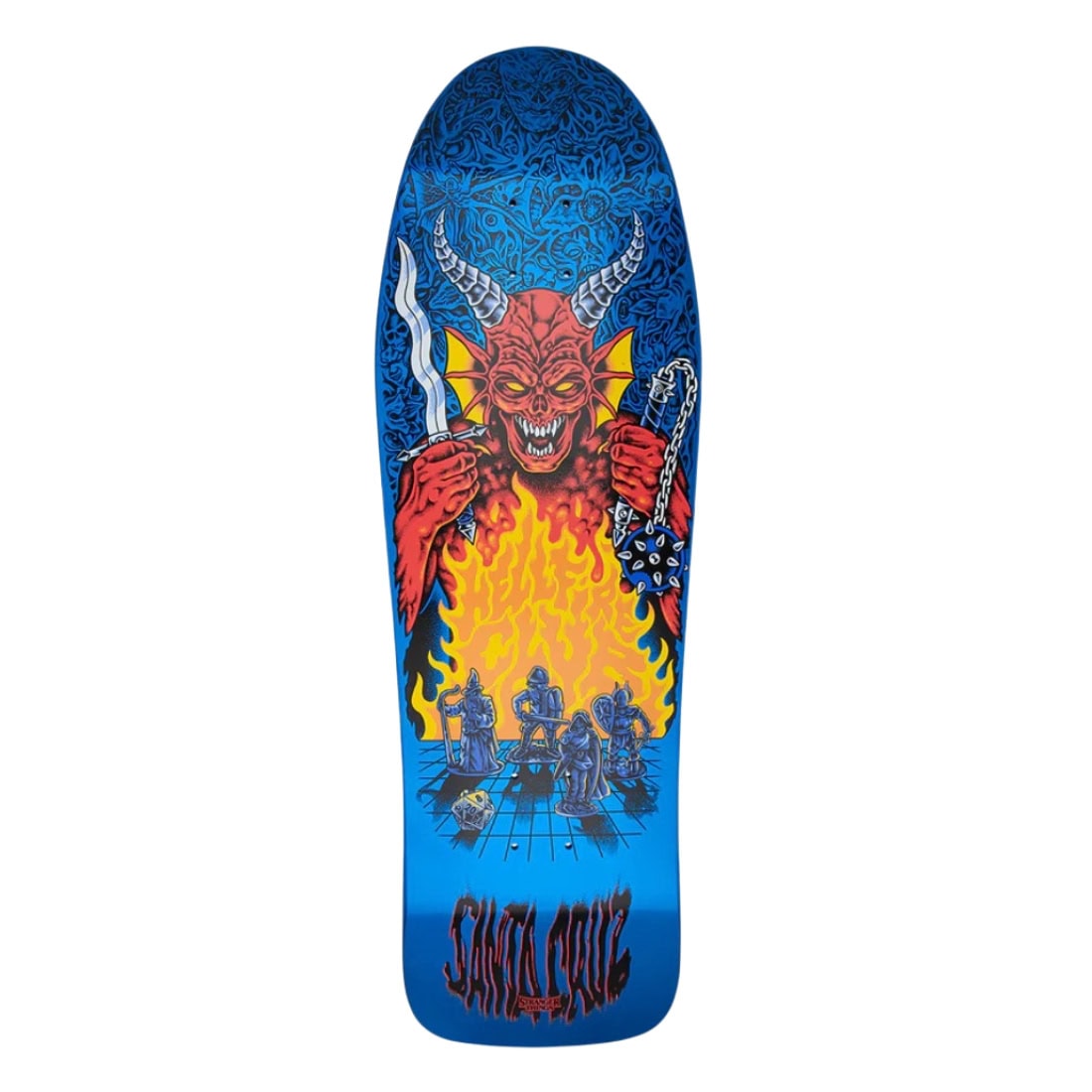 Santa Cruz x Stranger Things Knox Hellfire Deck 10.07" - Blue - Skateboard Deck by Santa Cruz 10.07 inch