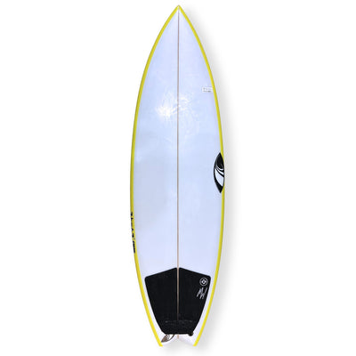 Sharpeye 5'5 Twin Turbo Second Hand Shortboard - 26.2L - White/Yellow - Second Hand Shortboard by Sharpeye 5ft 5
