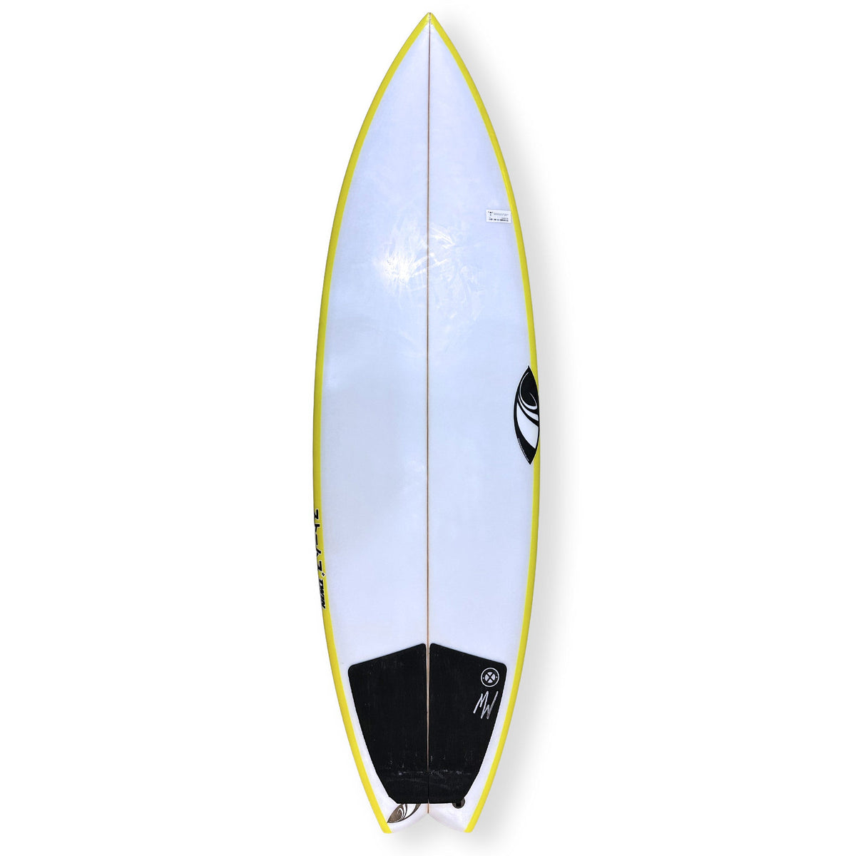 Sharpeye 5'5 Twin Turbo Second Hand Shortboard - 26.2L - White/Yellow - Second Hand Shortboard by Sharpeye 5ft 5
