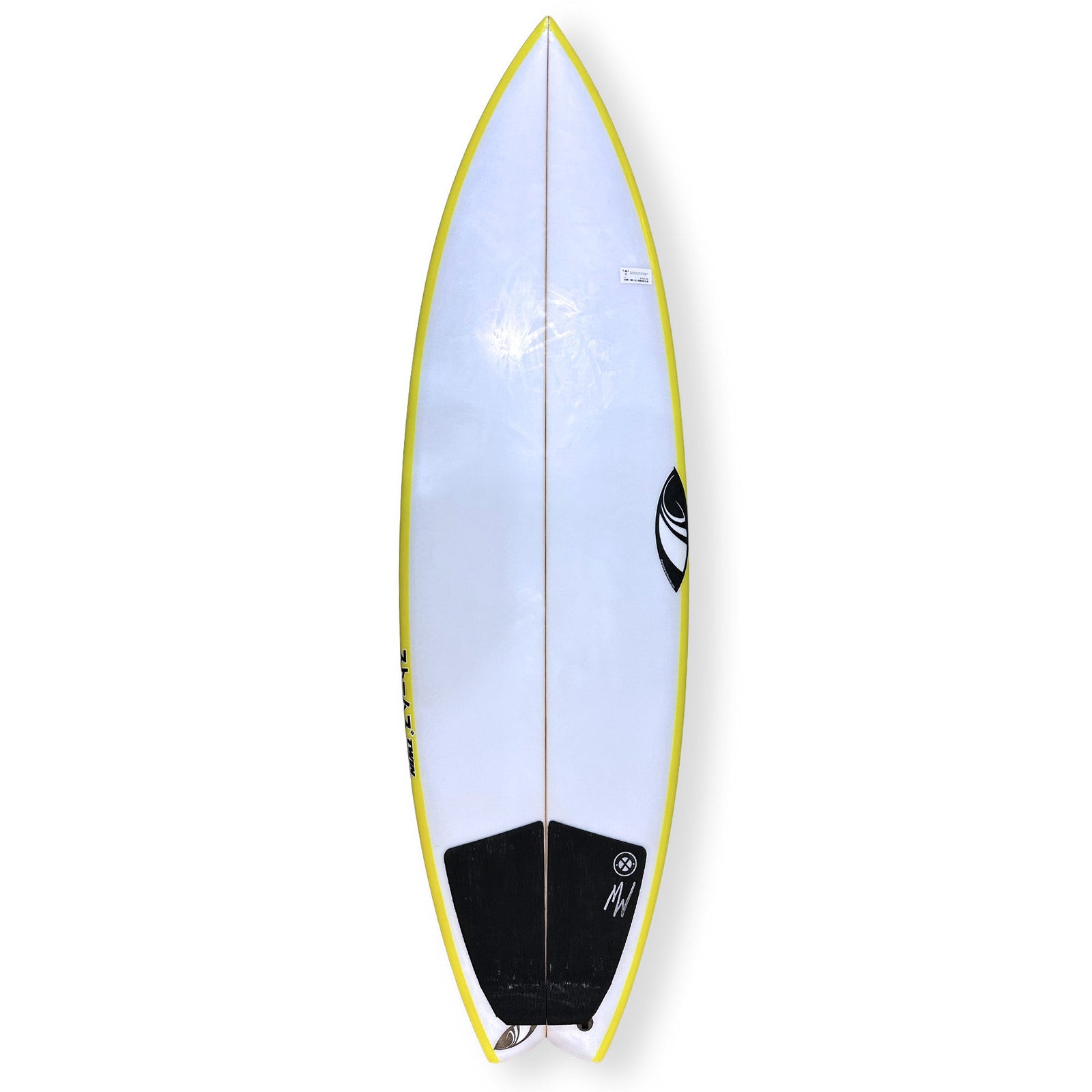 Sharpeye 5'5 Twin Turbo Second Hand Shortboard - 26.2L - White/Yellow - Second Hand Shortboard by Sharpeye 5ft 5