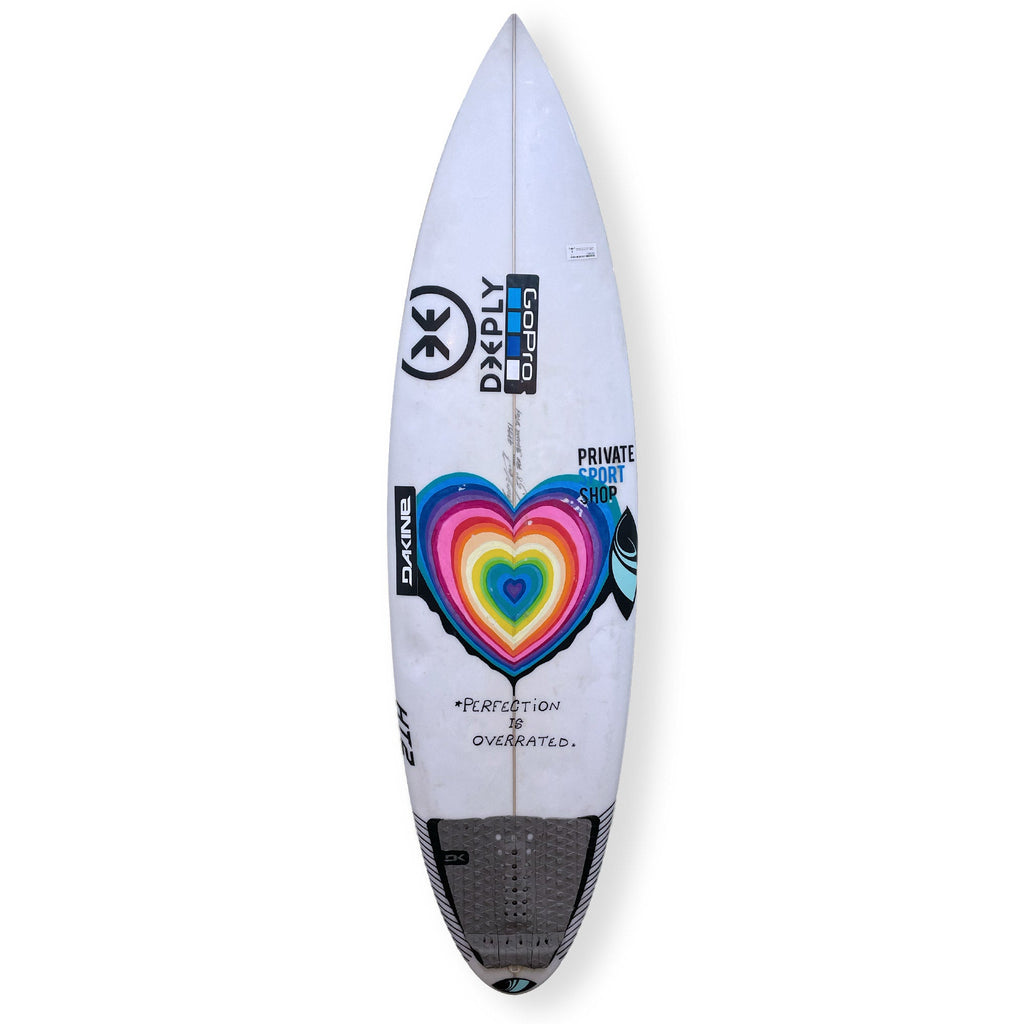 Sharpeye 5'8 Ht2 Defay Second Hand Shortboard - 24.3L - White - Yakwax