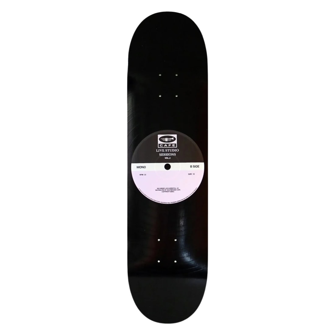 Skateboard Cafe 8.25" 45 Deck - Black Lavender - Skateboard Deck by Skateboard Cafe 8.25 inch