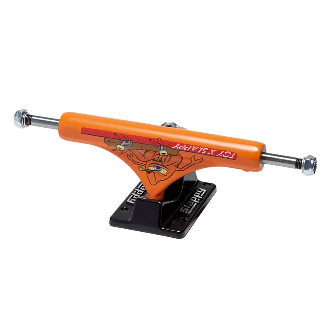 Slappy 8.25" Toy Machine ST1 Hollow Skate Trucks (Pair) - Orange/Black - Skateboard Trucks by Slappy 8.25 inch