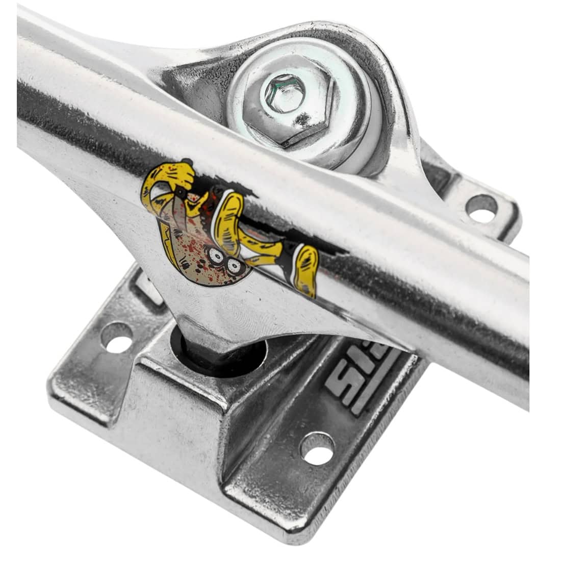 Slappy 9.0&quot; Curb Killer ST1 Skate Trucks (Pair) - Polished - Skateboard Trucks by Slappy 9.0 inch