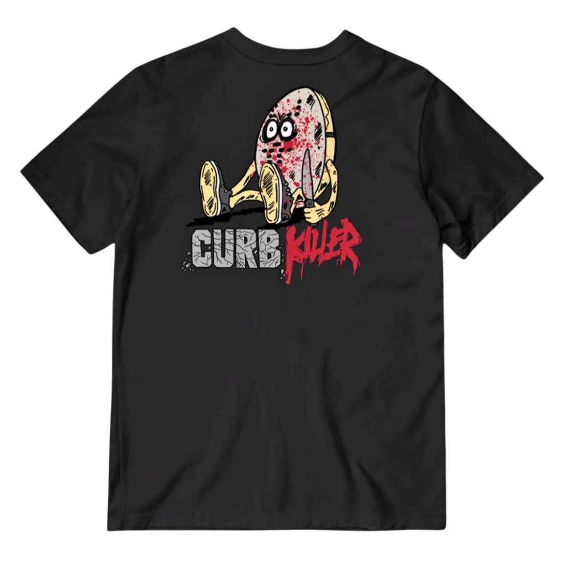 Slappy Curb Killer T-Shirt - Black - Mens Graphic T-Shirt by Slappy