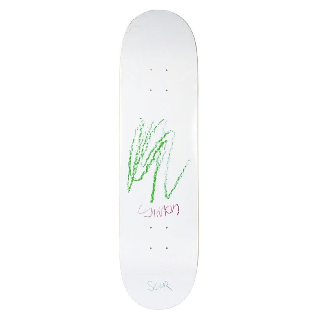 Sour 8.25" Simon Wm Art Deck - White - Skateboard Deck by Sour 8.25 inch