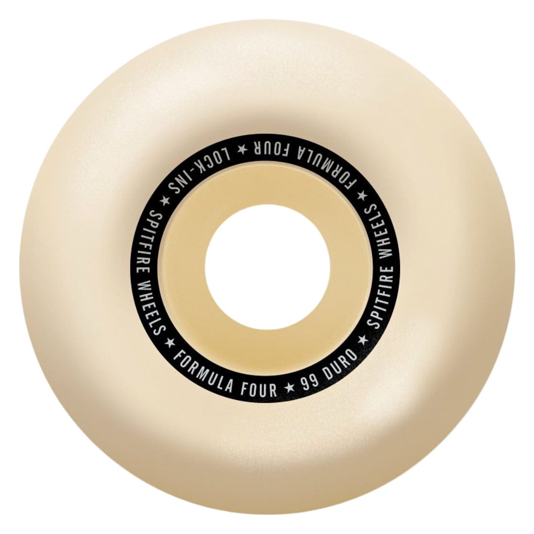 Spitfire 52mm F4 99Duro Lock Ins Skateboard Wheels - White - Skateboard Wheels by Spitfire 52mm
