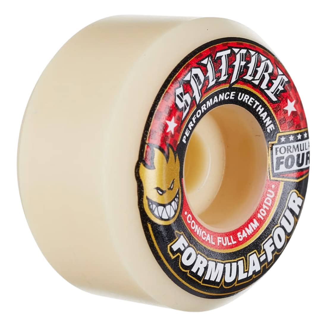 Spitfire 53mm F4 101DU Conical Full Formula 4 Wheels - White - Skateboard Wheels by Spitfire 53mm