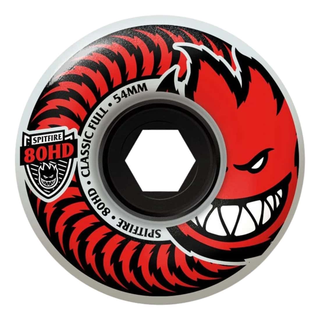 Spitfire 54mm 80HD Classic Cruiser Wheels - White - Skateboard Wheels by Spitfire 54mm