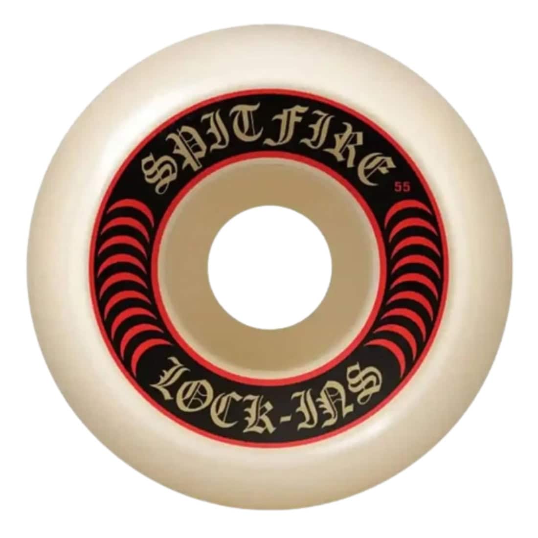 Spitfire 55mm F4 101DU Lock-Ins Formula 4 Wheels - White - Skateboard Wheels by Spitfire 55mm