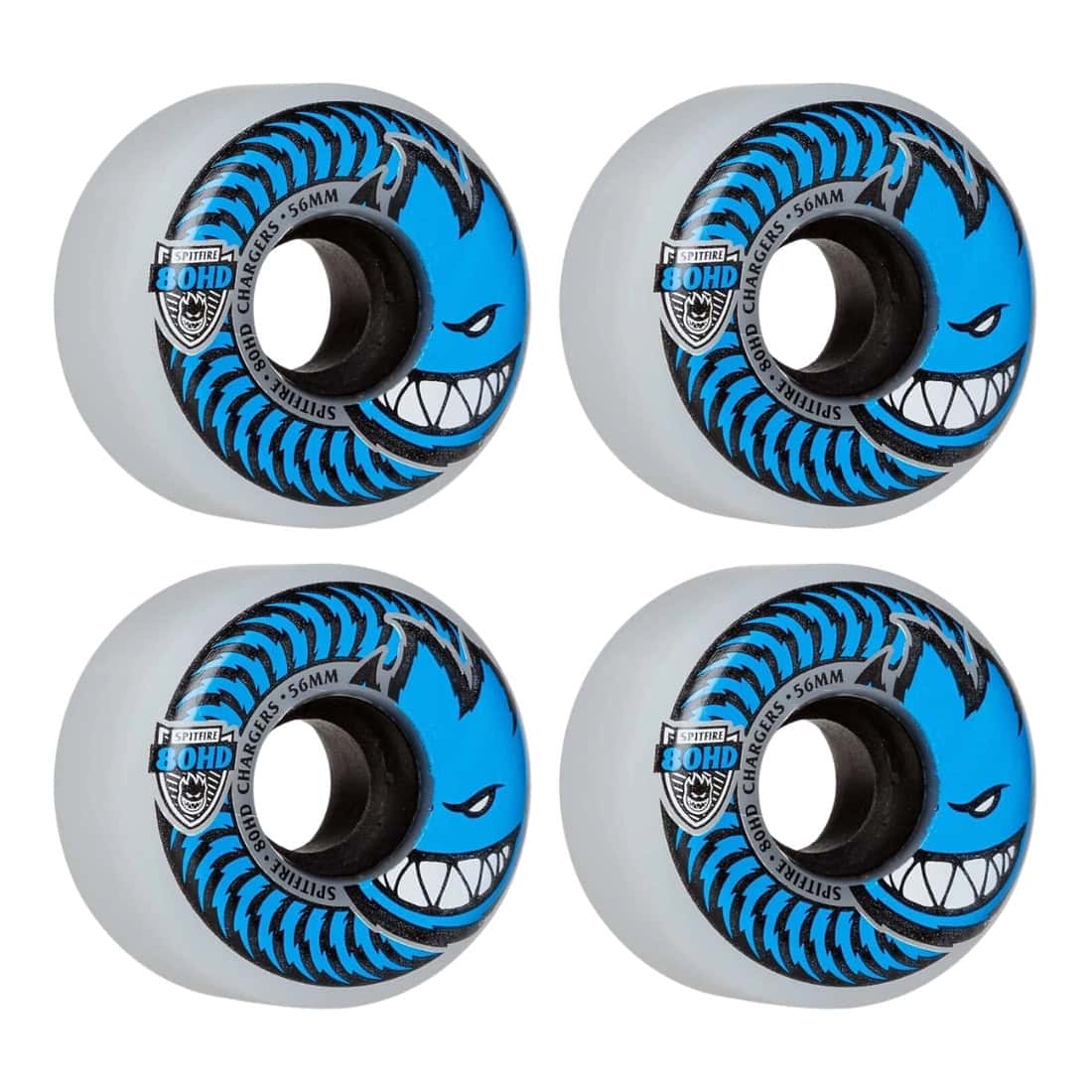 Spitfire 56mm 80HD Conical Full Cruiser Wheels - White - Skateboard Wheels by Spitfire 56mm