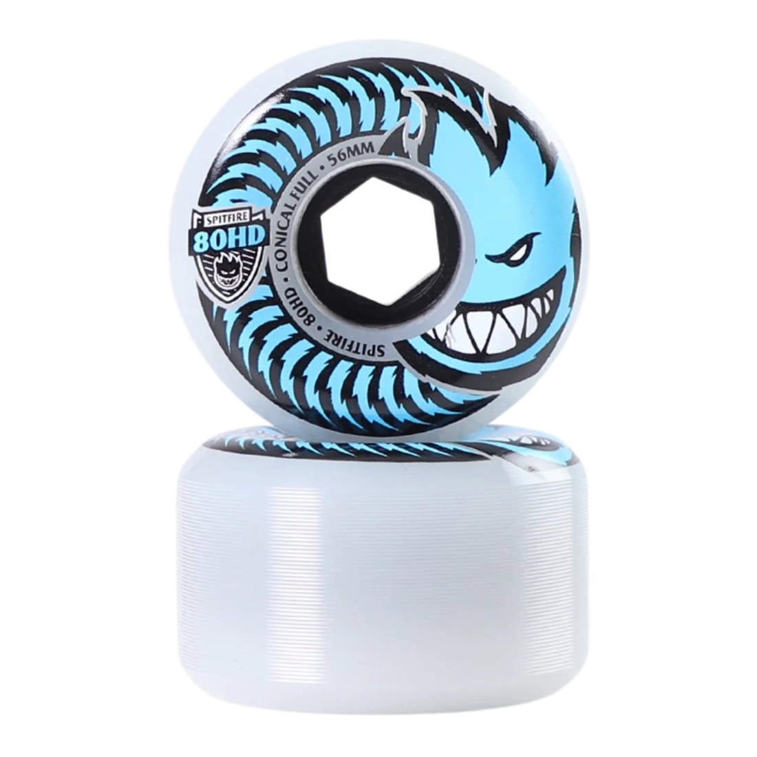 Spitfire 56mm 80HD Conical Full Cruiser Wheels - White - Skateboard Wheels by Spitfire 56mm