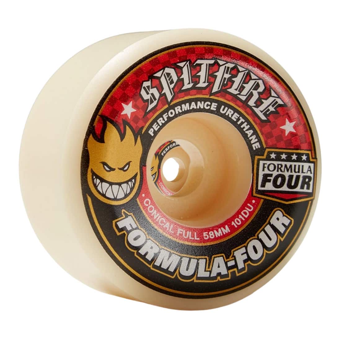 Spitfire 58mm F4 101DU Conical Full Formula 4 Wheels - White - Skateboard Wheels by Spitfire 58mm