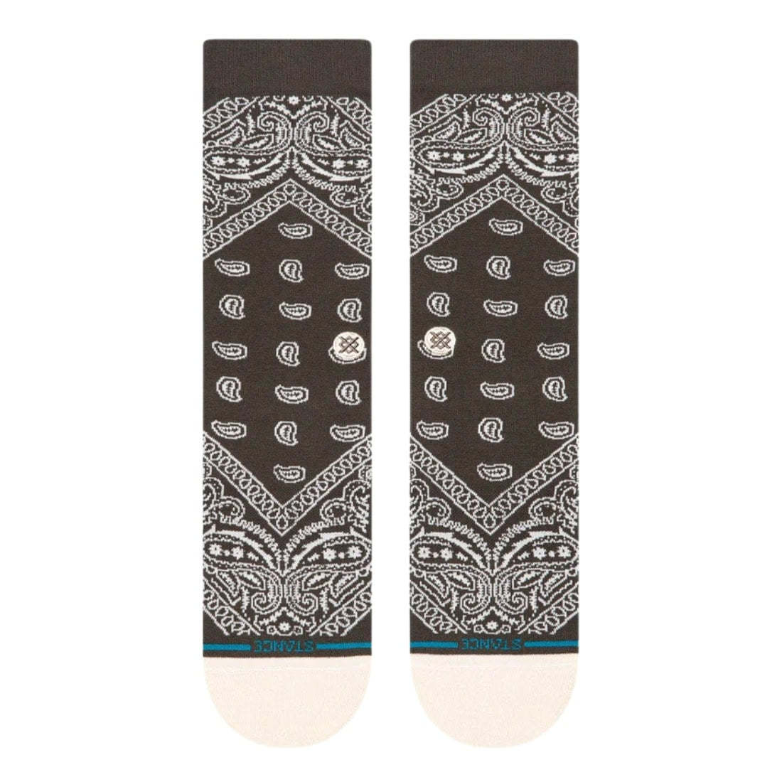 Stance Barrio Crew Socks - Washed Black - Unisex Crew Length Socks by Stance