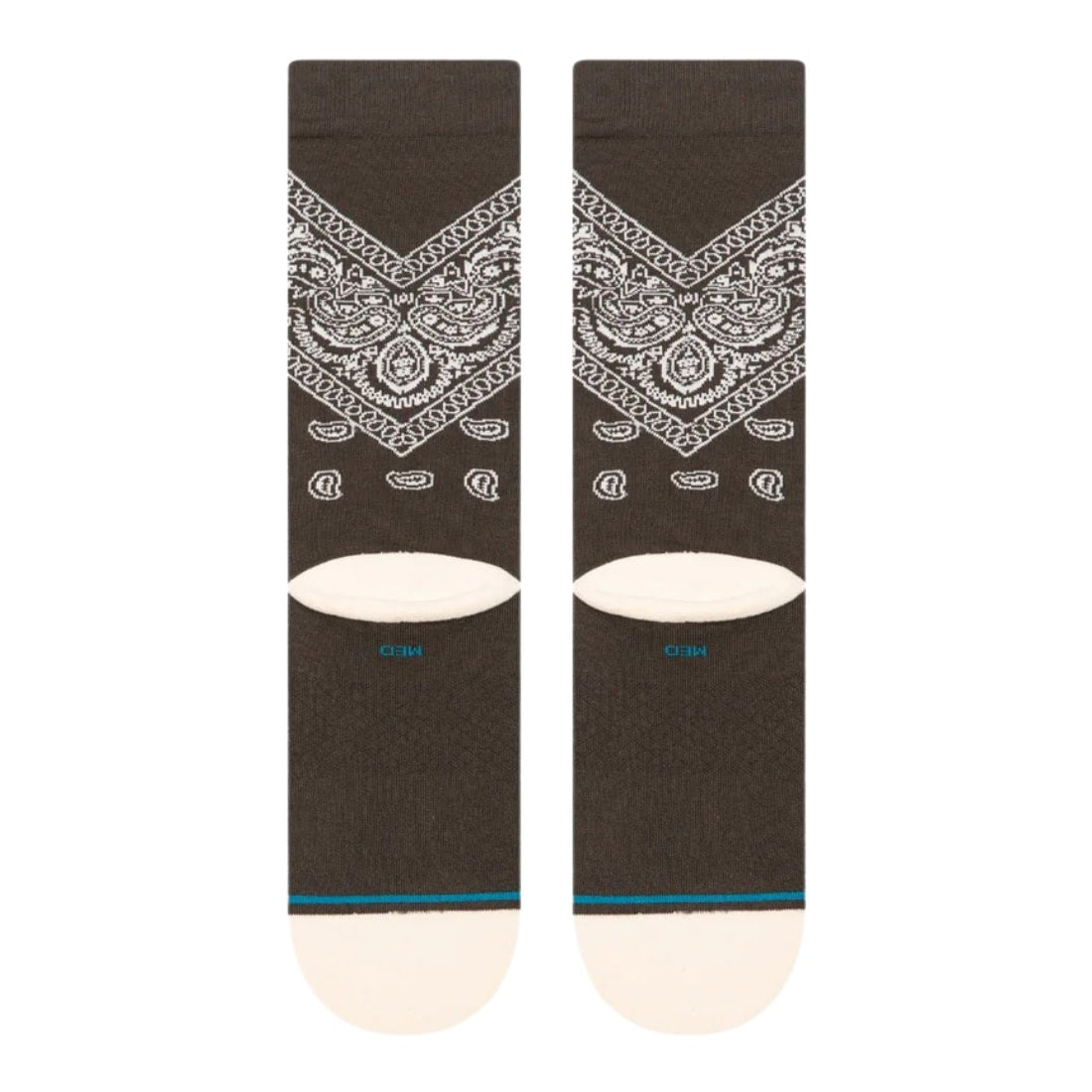 Stance Barrio Crew Socks - Washed Black - Unisex Crew Length Socks by Stance