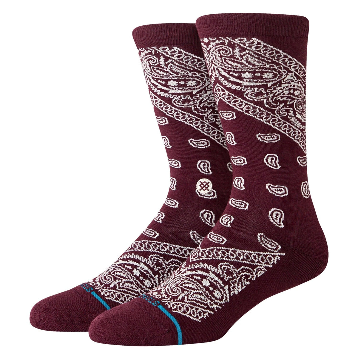 Stance Barrio Crew Socks - Wine - Unisex Crew Length Socks by Stance