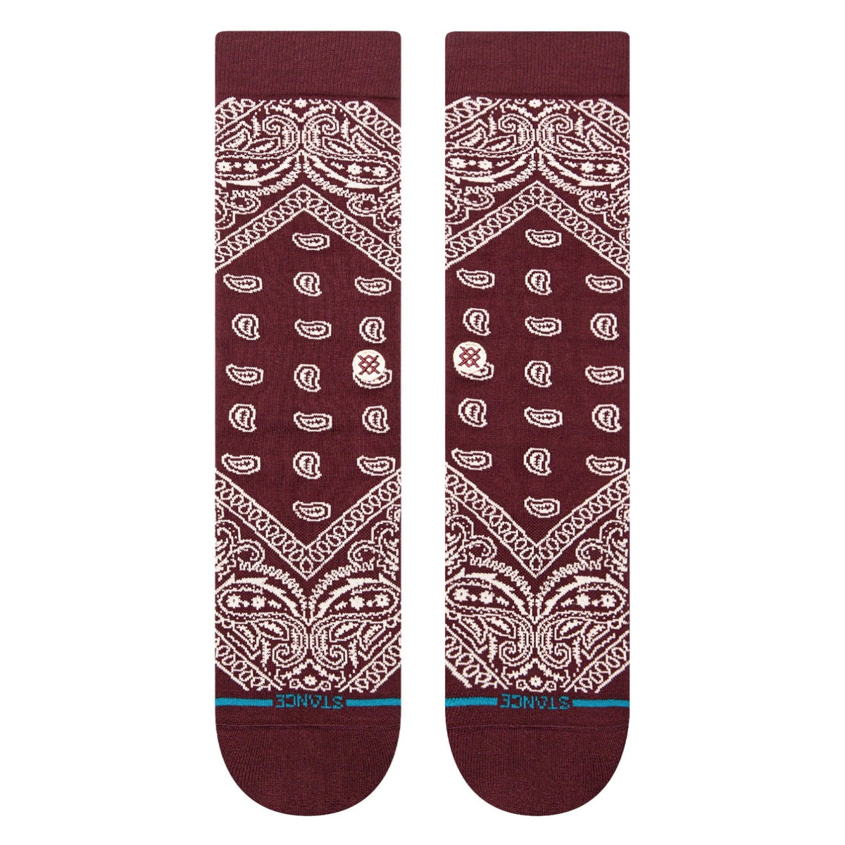 Stance Barrio Crew Socks - Wine - Unisex Crew Length Socks by Stance