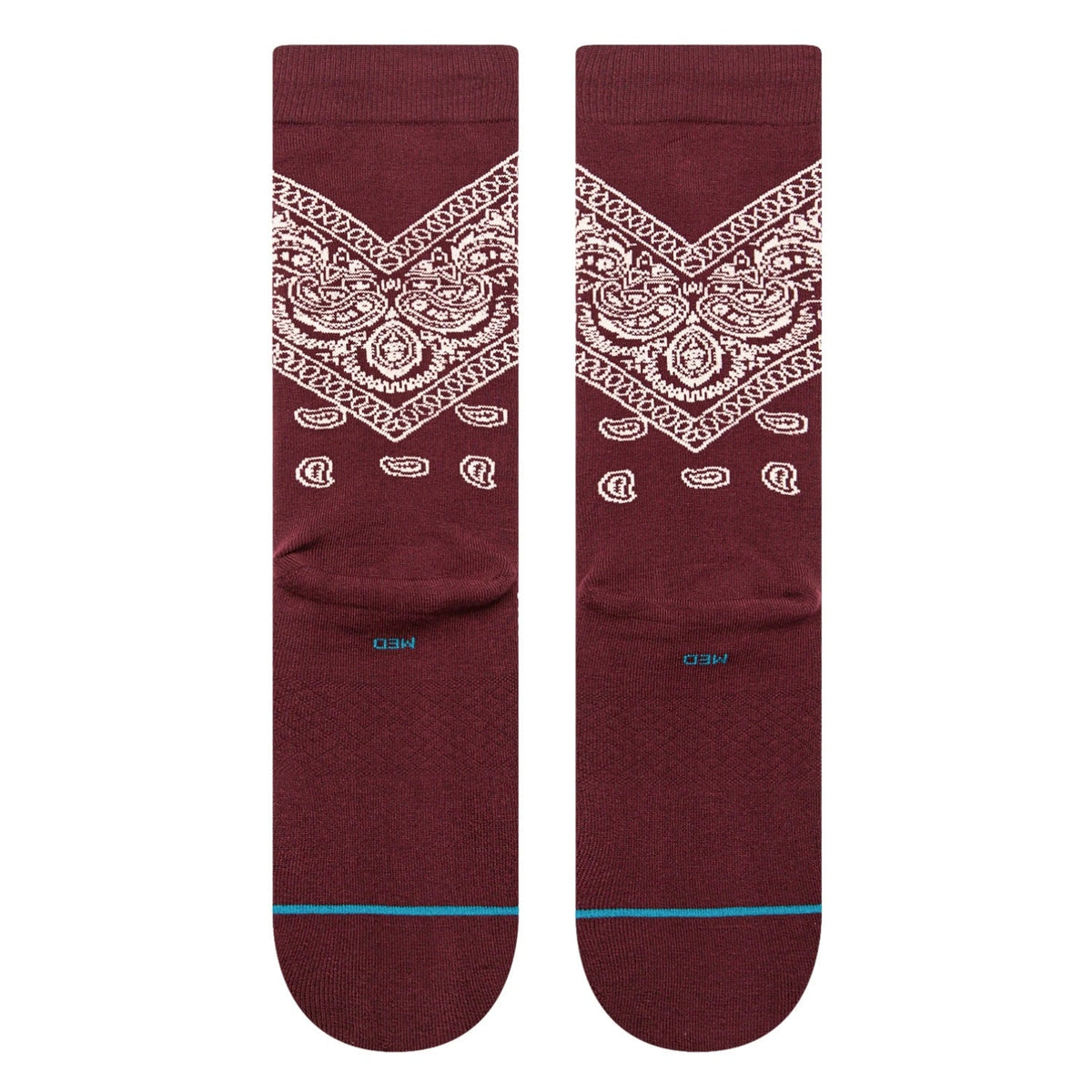 Stance Barrio Crew Socks - Wine - Unisex Crew Length Socks by Stance