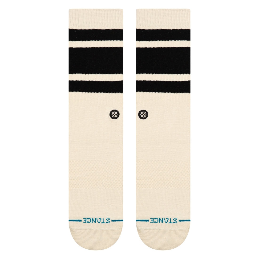 Stance Boyd Cozy Crew Socks - Black White - Unisex Crew Length Socks by Stance