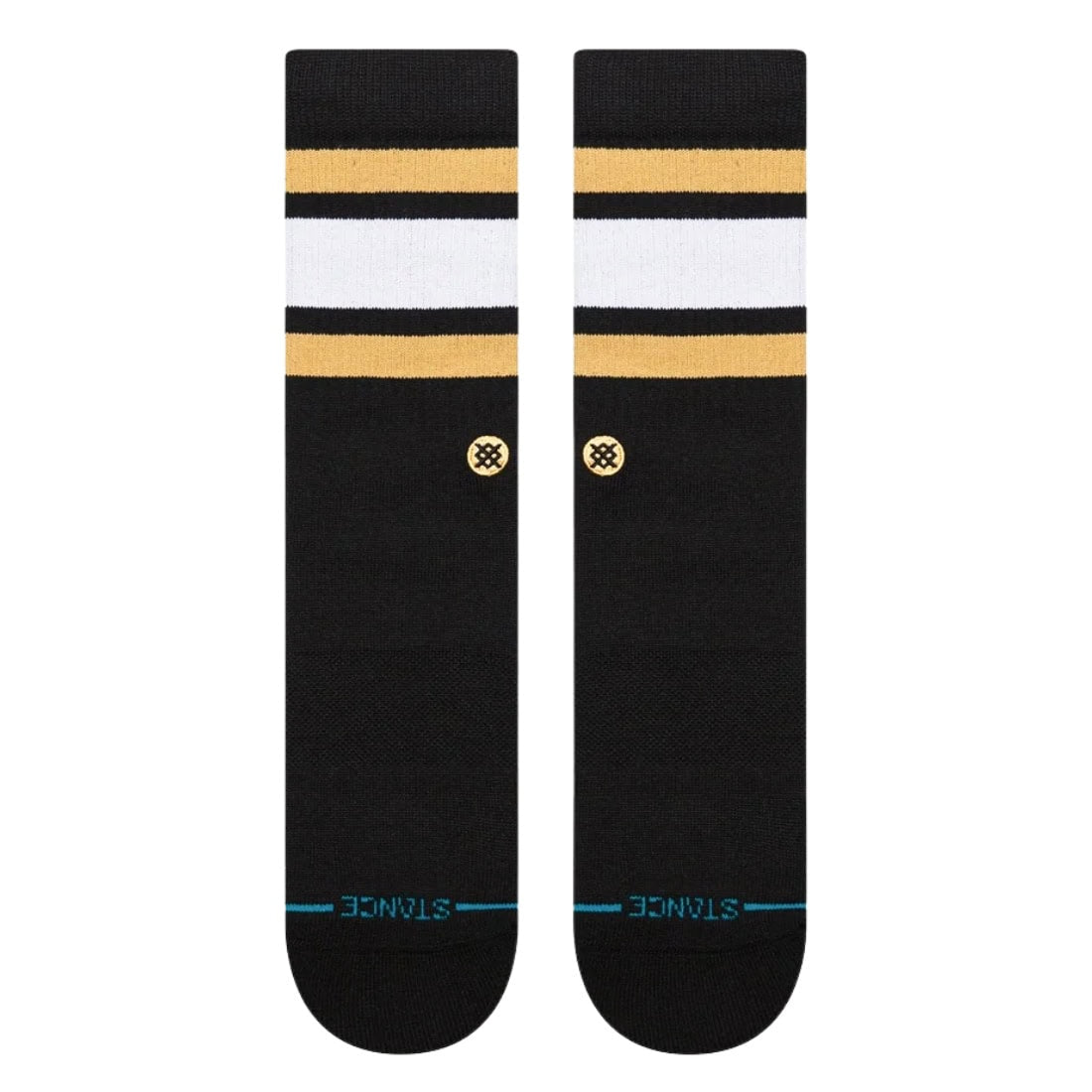 Stance Boyd ST Socks - Black/Brown - Unisex Crew Length Socks by Stance