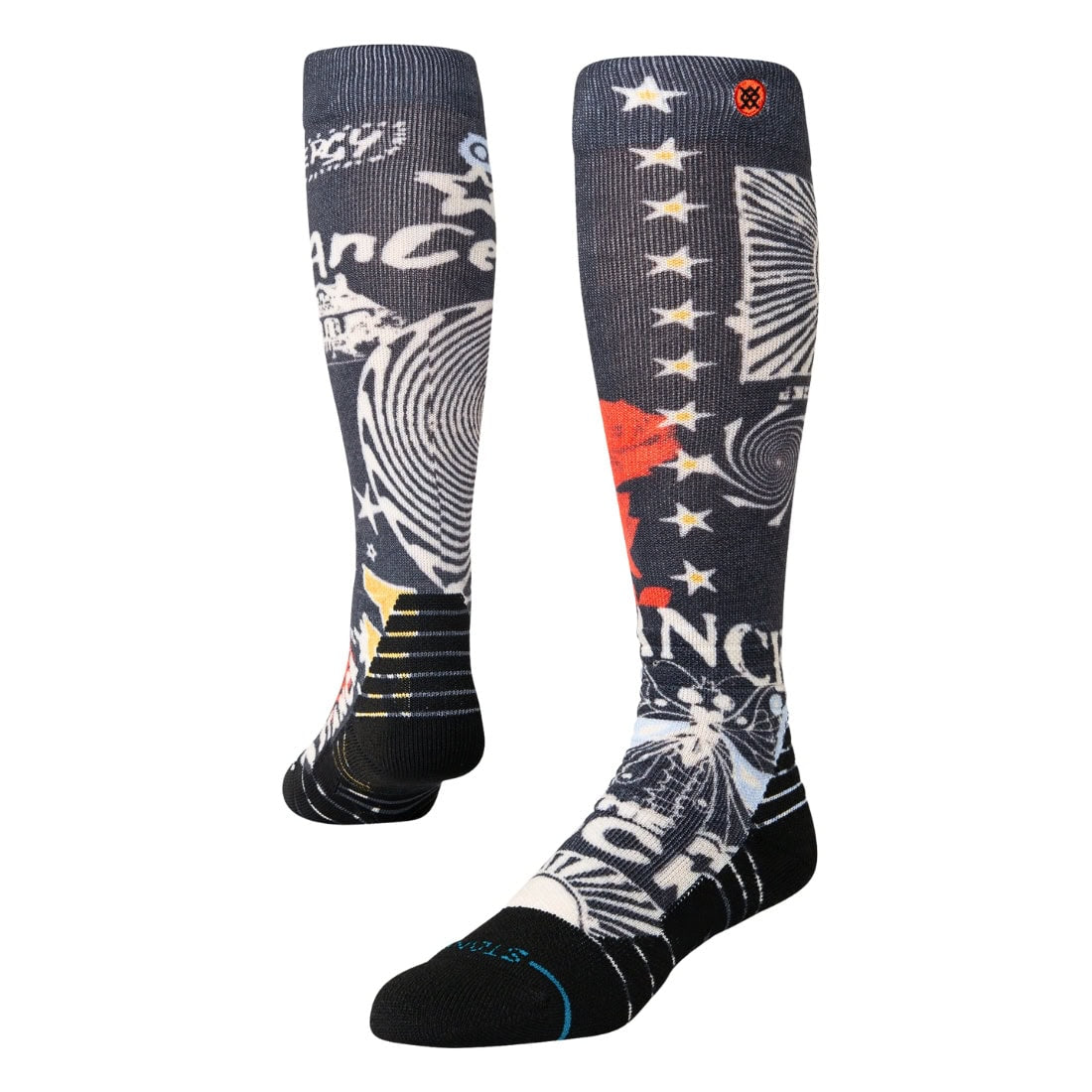 Stance Brand Love Mid Poly Snow Ski/Snowboard Socks - Black - Unisex Snowboard/Ski Socks by Stance