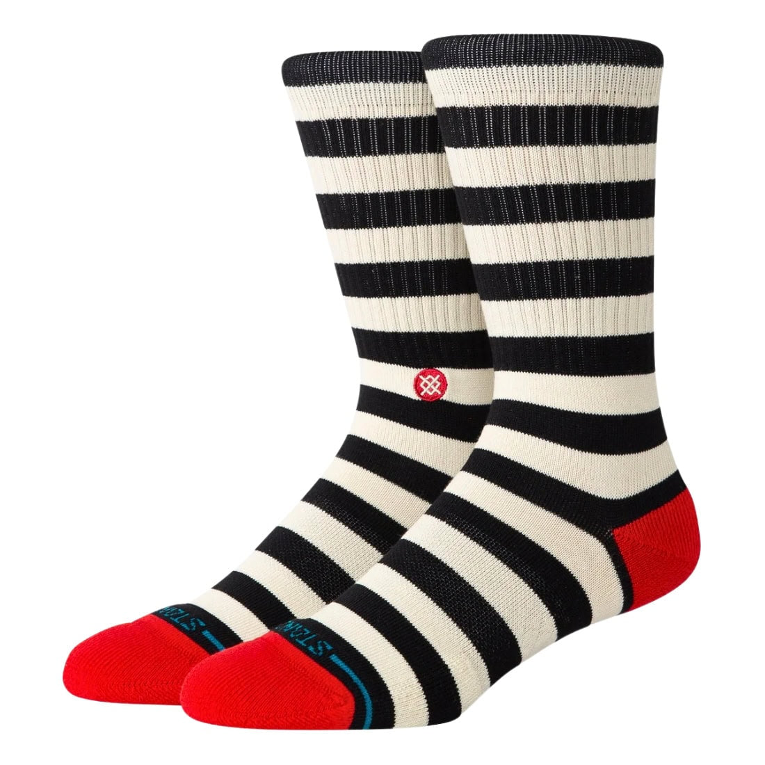 Stance Breton Socks - Black - Unisex Crew Length Socks by Stance