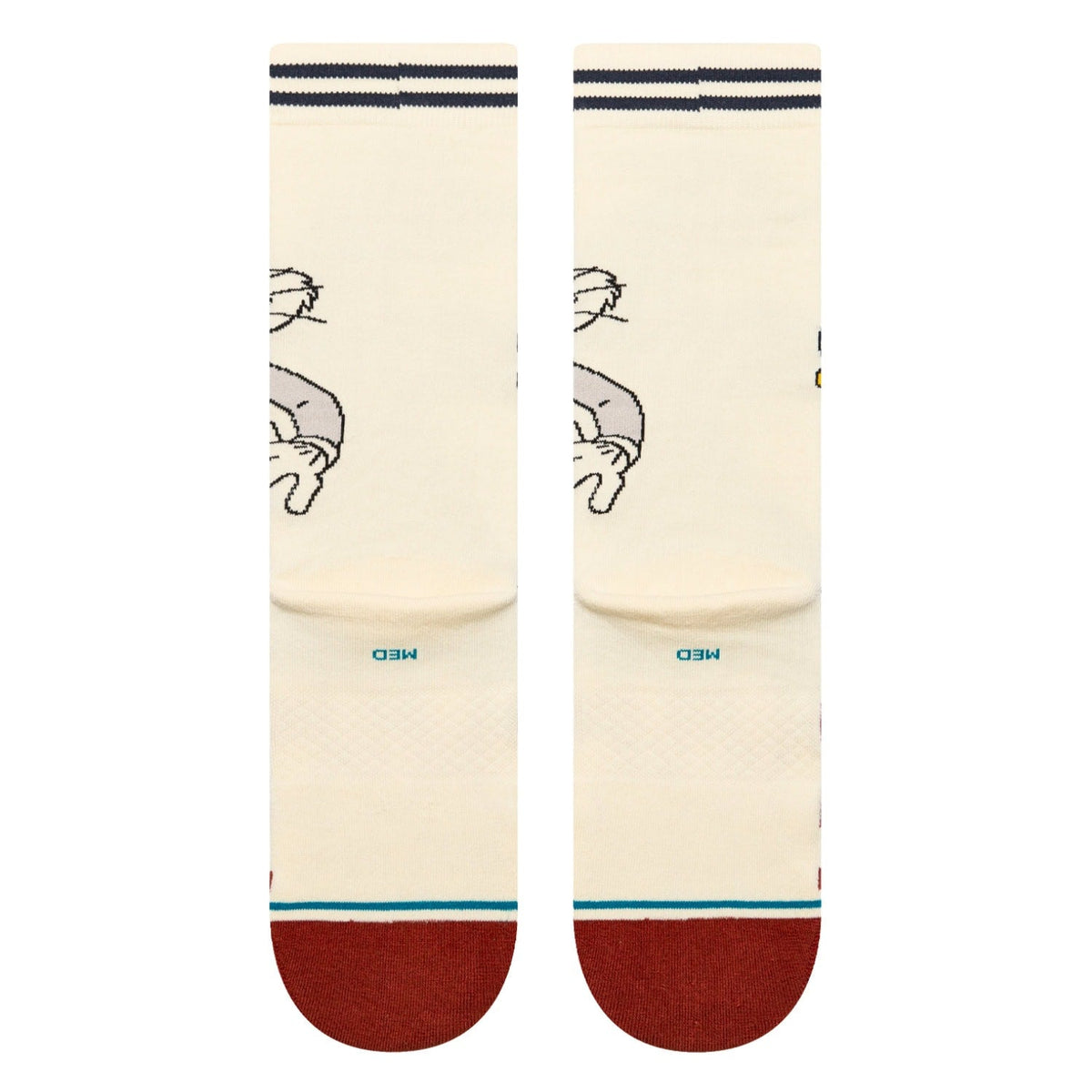 Stance Bugs Crew Socks - Vintage White - Unisex Crew Length Socks by Stance