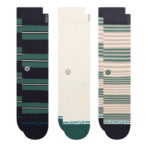 Stance Caesar Stripe Butter Blend 3 Pack Socks - Multi - Unisex Crew Length Socks by Stance