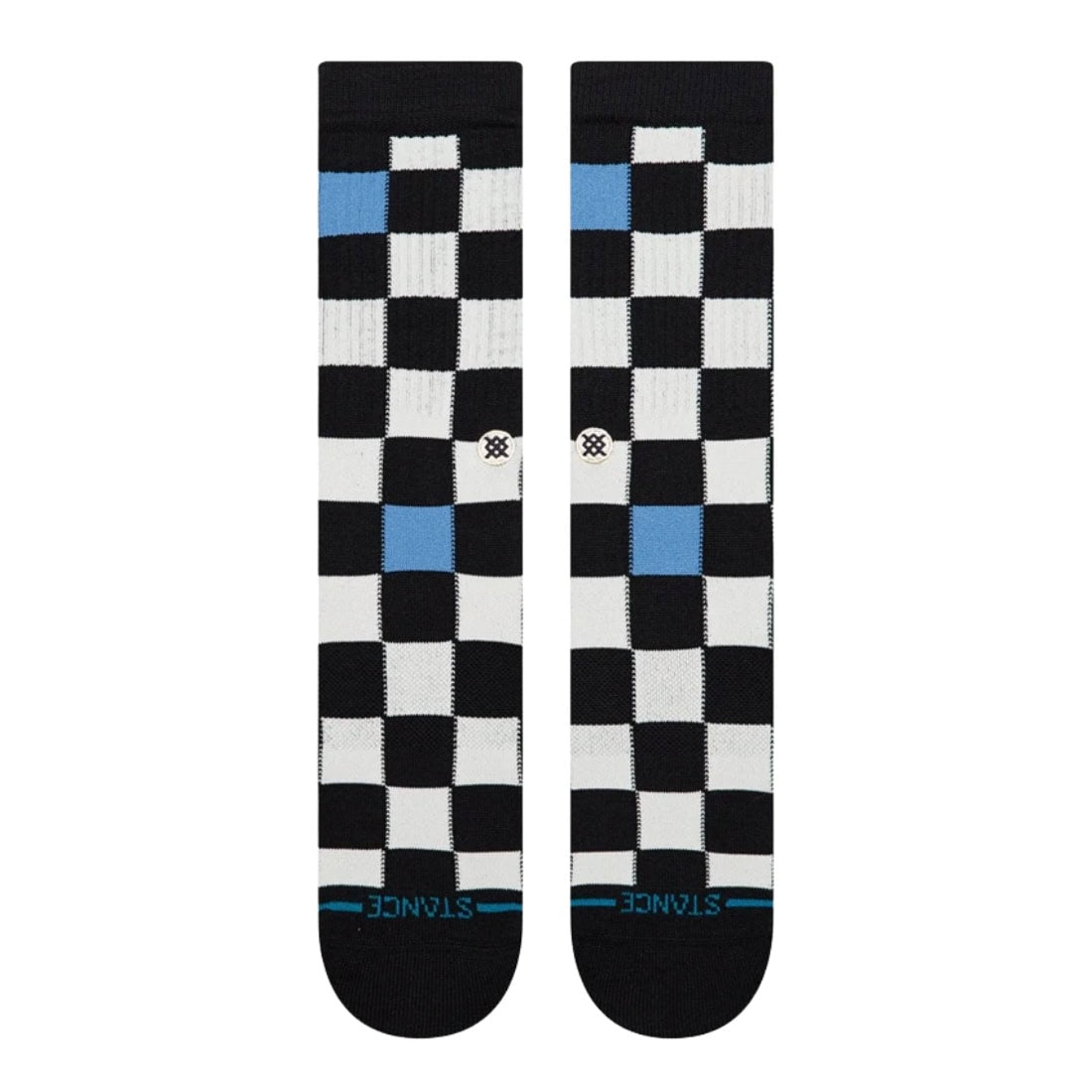Stance Chef Check Crew Socks - Black - Unisex Crew Length Socks by Stance