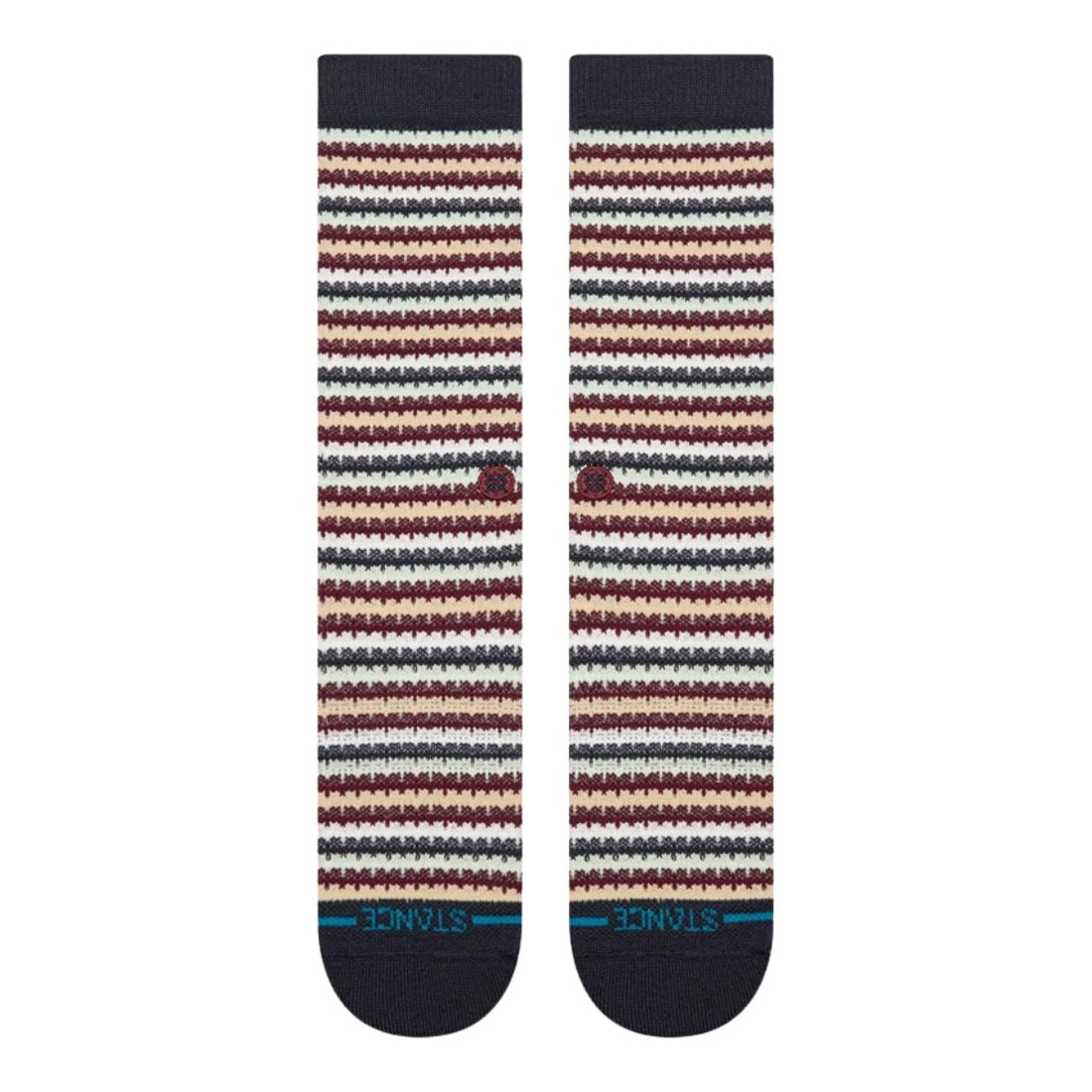 Stance Chiclets Waffle Knit Crew Socks - Navy - Unisex Crew Length Socks by Stance
