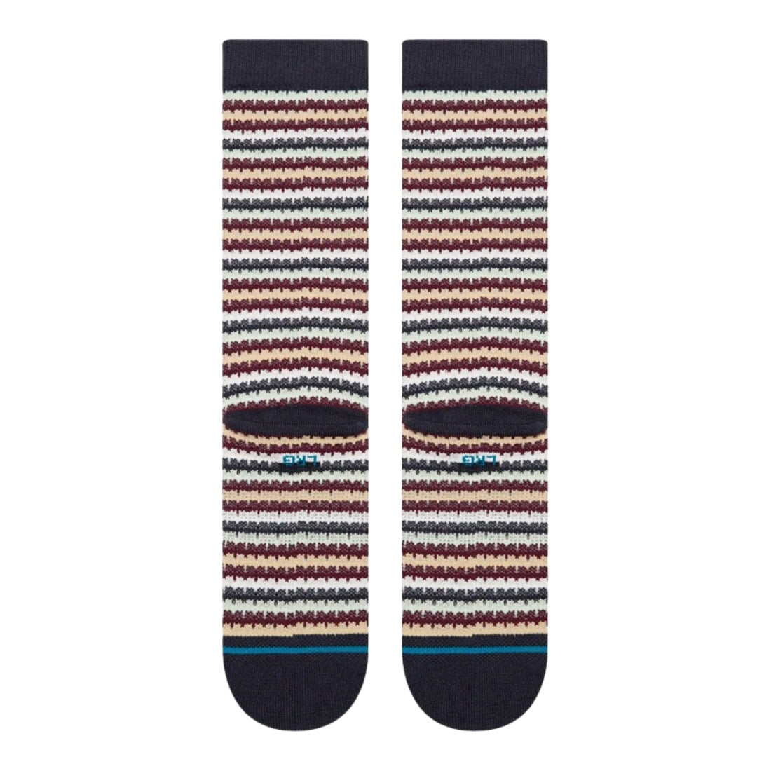 Stance Chiclets Waffle Knit Crew Socks - Navy - Unisex Crew Length Socks by Stance
