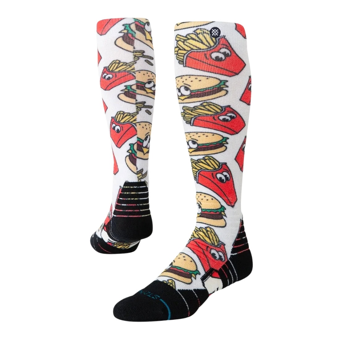 Stance Combo Meal Mid Poly Snow Socks - Red - Unisex Snowboard/Ski Socks by Stance