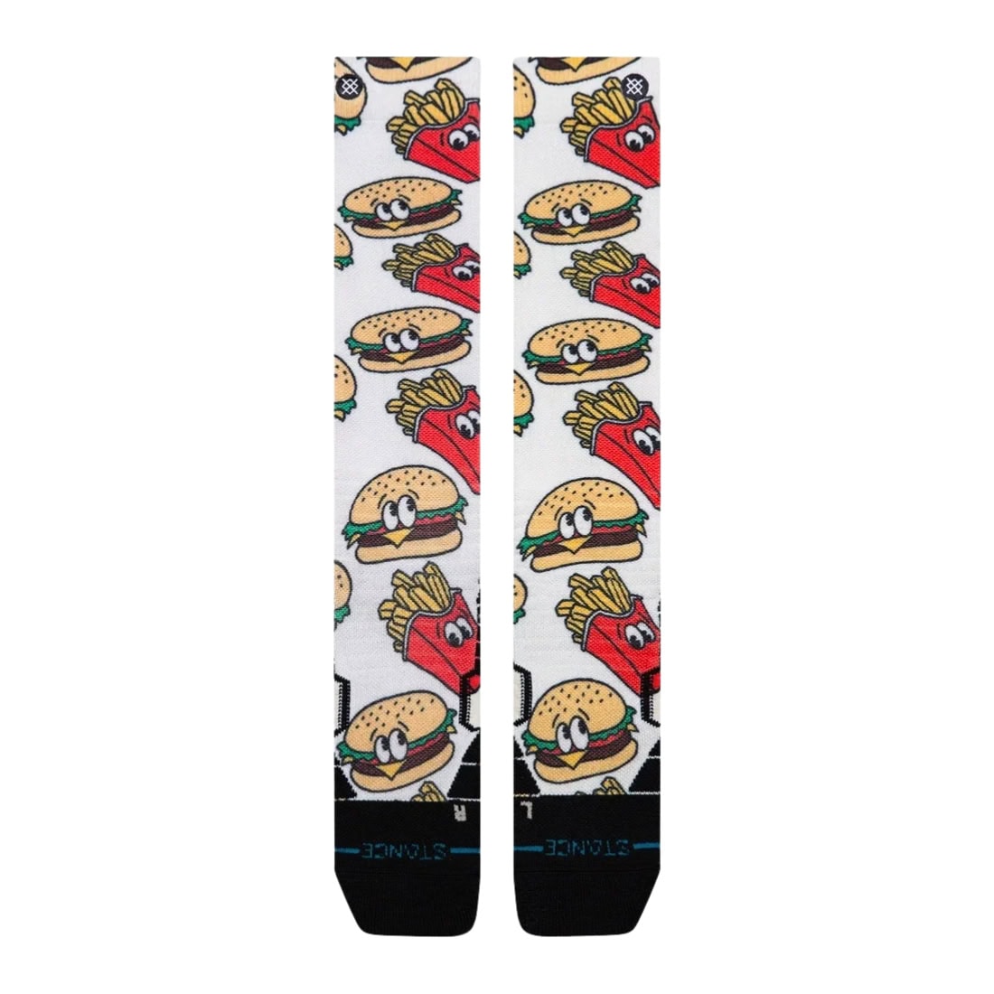 Stance Combo Meal Mid Poly Snow Socks - Red - Unisex Snowboard/Ski Socks by Stance
